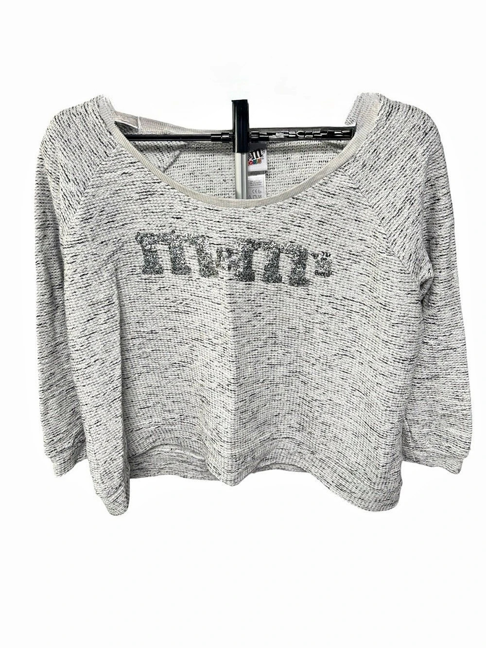 M&M's World Gray & White Cotton Sweater Size XL